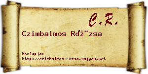 Czimbalmos Rózsa névjegykártya