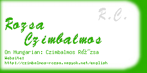 rozsa czimbalmos business card